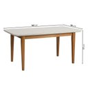 Ver imagem 4 de Conjunto Mesa de Jantar Tangará 160cm e 4 Cadeiras Estofadas Tiê CabeCasa MadeiraOriginals Bege/Caramelo