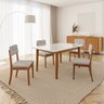 Conjunto Mesa de Jantar Tangará 160cm e 4 Cadeiras Estofadas Tiê CabeCasa MadeiraOriginals - 1