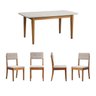 Conjunto Mesa de Jantar Tangará 160cm e 4 Cadeiras Estofadas Tiê CabeCasa MadeiraOriginals - 2