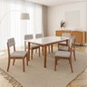 Conjunto Mesa de Jantar Tangará 180cm e 6 Cadeiras Estofadas Tiê CabeCasa MadeiraOriginals - 1