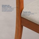 Ver imagem 6 de Conjunto Mesa de Jantar Tangará 180cm e 6 Cadeiras Estofadas Tiê CabeCasa MadeiraOriginals Bege/Caramelo