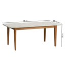 Ver imagem 4 de Conjunto Mesa de Jantar Tangará 210cm e 8 Cadeiras Estofadas Tiê CabeCasa MadeiraOriginals Bege/Caramelo