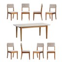 Ver imagem 2 de Conjunto Mesa de Jantar Tangará 210cm e 8 Cadeiras Estofadas Tiê CabeCasa MadeiraOriginals