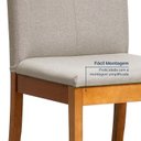 Ver imagem 7 de Conjunto Mesa de Jantar Tangará 95cm e 4 Cadeiras Estofadas Tiê Maxx CabeCasa MadeiraOriginals Bege/Caramelo