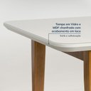 Ver mais imagens de Conjunto Mesa de Jantar Tangará 130cm e 4 Cadeiras Estofadas Tiê Maxx CabeCasa MadeiraOriginals Bege/Caramelo