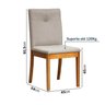 Conjunto Mesa de Jantar Tangará 130cm e 4 Cadeiras Estofadas Tiê Maxx CabeCasa MadeiraMadeira - 3