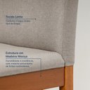 Ver imagem 6 de Conjunto Mesa de Jantar Tangará 130cm e 4 Cadeiras Estofadas Tiê Maxx CabeCasa MadeiraOriginals Bege/Caramelo