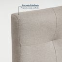 Ver imagem 5 de Conjunto Mesa de Jantar Tangará 130cm e 4 Cadeiras Estofadas Tiê Maxx CabeCasa MadeiraOriginals Bege/Caramelo