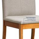 Ver imagem 7 de Conjunto Mesa de Jantar Tangará 130cm e 4 Cadeiras Estofadas Tiê Maxx CabeCasa MadeiraOriginals Bege/Caramelo