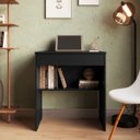 Ver imagem 1 de Escrivaninha para Computador com Gaveta e Nicho Organizador Preto - Mesa Home Office Compacta