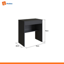 Ver imagem 5 de Escrivaninha para Computador com Gaveta e Nicho Organizador Preto - Mesa Home Office Compacta