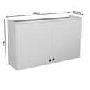 Ver imagem 4 de Armário Aéreo 120cm 2 Portas 100% MDF Cozinha Sevilha Herval Branco