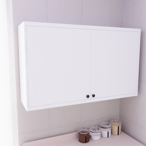 Armário Aéreo 120cm 2 Portas 100% MDF Cozinha Sevilha Herval Branco