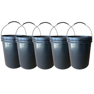 Kit 5 Baldes 20l com Tampa Segurança e Alça - 21l