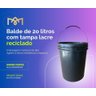 Kit 5 Baldes 20l com Tampa Segurança e Alça - 21l - 2
