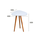 Ver imagem 2 de Mesinha Lateral Redonda Sala Pé Palito Retro Decorativa Tampo Orgânico