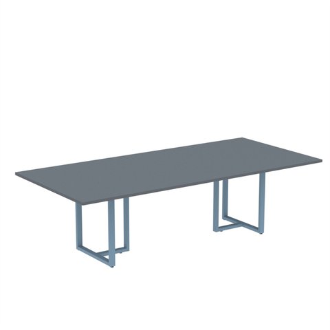 Mesa Reunião 2600x1200mm MR2600P25TUB Cinza/Grafito/Dali