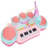 PIANO INFANTIL TECLADO ORGAO COMPLETO GRAVADOR MP3 LUZ SOM KARAOKE MICROFONE ELETRONICO ROSA - 3