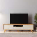 Ver imagem 4 de Rack Aústria para Tv 70'' 2,20 Cm Naturalle / Off White
