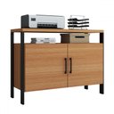 Ver imagem 3 de Armário para Escritório 2 Portas 100% Mdf Industrial Concept Freijó/preto Fosco - Panorama Móveis