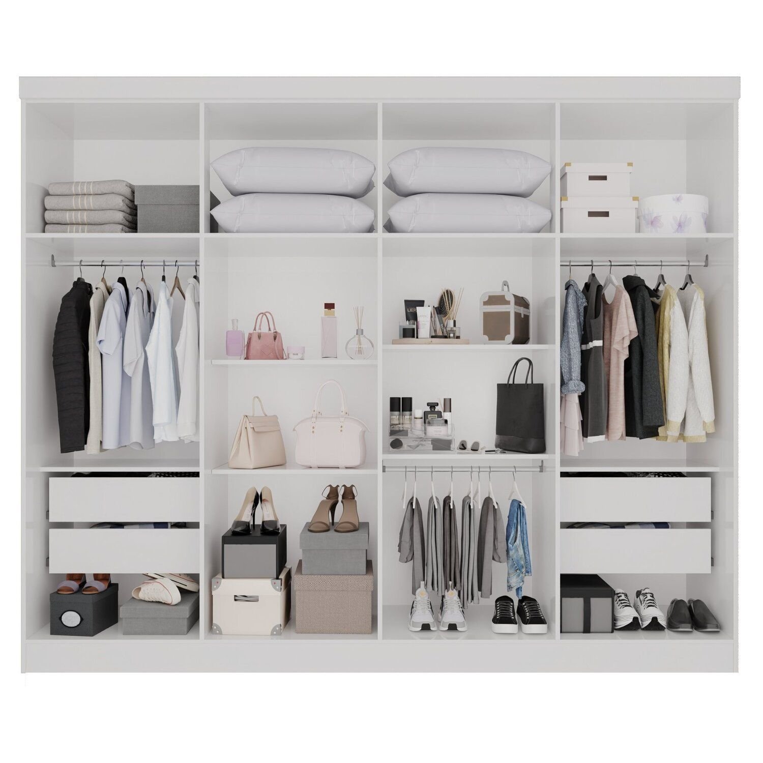 Guarda-Roupa Casal 8 Portas 4 Gavetas França Espresso Móveis