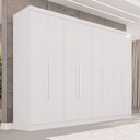 Ver imagem 1 de Guarda-Roupa Casal 8 Portas 4 Gavetas França Espresso Móveis Branco