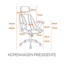Ver imagem 4 de Cadeira Escritório Presidente Giratória Couro Ecológico (PU) Kopenhagen - Cor: Caramelo