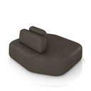 Ver imagem 4 de Sofá Ilha Dakota Chaise 168cm Modulado Encosto Almofada Solta Pu Marrom G33 - Gran Belo