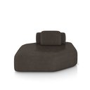 Ver imagem 1 de Sofá Ilha Dakota Chaise 168cm Modulado Encosto Almofada Solta Pu Marrom G33 - Gran Belo
