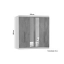 Ver imagem 2 de Guarda Roupa Casal 6 Portas (2 C/ Espelho) e 6 Gavetas Oslo Braúna - Europa