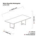 Ver imagem 3 de Mesa Reunião 2600x1200mm Mr2600p25tub