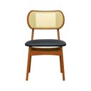 Ver imagem 4 de Kit 2 Cadeiras Organik Encosto Anatômico com Telinha Rattan Natural - Amêndoa - Corano Preto