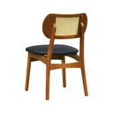 Ver imagem 3 de Kit 2 Cadeiras Organik Encosto Anatômico com Telinha Rattan Natural - Amêndoa - Corano Preto