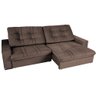 Sofá Retrátil e Reclivável com Molas Ensacadas Porto 5 Lugares 2,90m Veludo Luxor Chocolate - 2