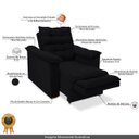 Ver imagem 6 de Poltrona do Papai Confortável Reclinável e Retrátil:preto