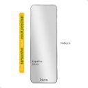 Ver imagem 2 de Espelho Orgânico Retangular 36x146cm com Suporte de Chão Decorativo Sala Banheiro Quarto