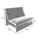 Ver imagem 4 de Sofá Cama Melu 2 Lugares sem Braça para Sala