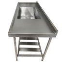 Ver imagem 3 de Pia Aço Inox Industrial 180x70x90 Cm Cuba Grande Cubão Centralizada Nortinox