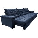 Ver mais imagens de Sofá Retrátil e Reclinável 3,85m Molas Ensacadas Cama inBox Big Space com Bordado 3D Velusoft