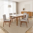 Ver imagem 1 de Conjunto Mesa de Jantar Tangará 180cm e 6 Cadeiras Estofadas Tiê Maxx CabeCasa MadeiraOriginals