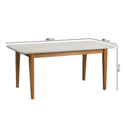 Conjunto Mesa de Jantar Tangará 180cm e 6 Cadeiras Estofadas Tiê Maxx CabeCasa MadeiraMadeira - 4