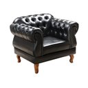 Ver imagem 2 de Poltrona Decorativa Courino Sintético 100cm Preto Duque 
