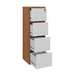 Kit 2 Peças com Balcão de Atendimento em L e Arquivo com 4 Gavetas e Chave - 4