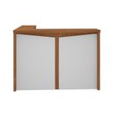 Ver imagem 3 de Kit 2 Peças com Balcão de Atendimento em L e Arquivo com 4 Gavetas e Chave Marrom/Freijó/Branco Artany
