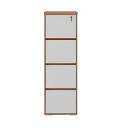 Kit 2 Peças com Balcão de Atendimento em L e Arquivo com 4 Gavetas e Chave - 6