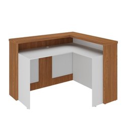 Kit 2 Peças com Balcão de Atendimento em L e Arquivo com 4 Gavetas e Chave - 5