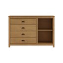 Ver imagem 5 de Cômoda Quarto Madeira Maciça 125cm 4 Gavetas 1 Porta Ravelo F07- D'Rossi