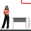 Ver imagem 5 de Escrivaninha M90/60P25TUB 90cm Industrial Grafito e Branco Cinza