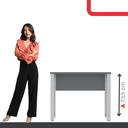 Ver imagem 5 de Escrivaninha M90/60P25TUB 90cm Industrial Grafito e Cinza