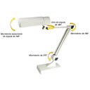 Ver imagem 3 de Luminária de Mesa Articulável Ilutec para Lâmpada Compacta Ref. 251 - Branco